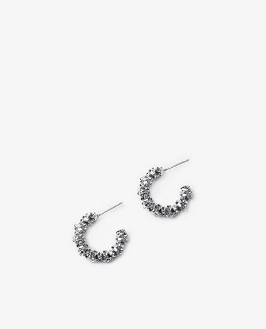  CECI - Khuyên tai nữ khoen tròn bản to dáng hở cá tính 