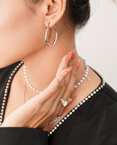  CECI - Khuyên tai nữ khoen tròn lớn thời trang 