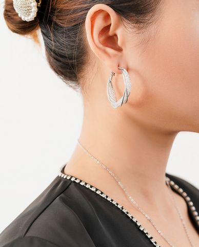  CECI - Khuyên tai nữ dáng xoắn bản lớn sang trọng 