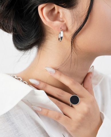  CECI - Khuyên tai nữ khoen tròn cá tính 