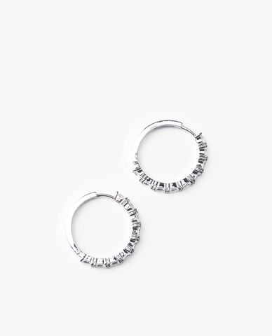  CECI - Khuyên tai nữ khoen tròn đính đá thời trang 