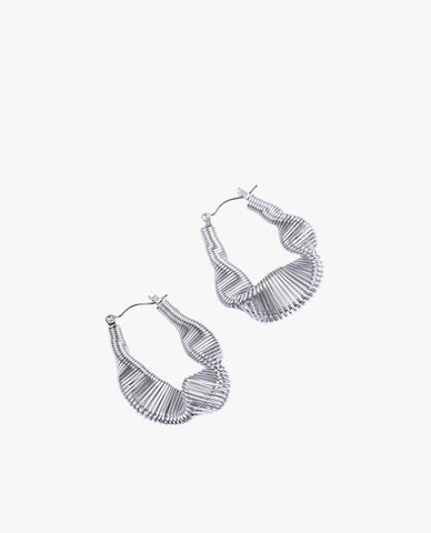  CECI - Khuyên tai nữ khoen tròn gợn sóng hiện đại 