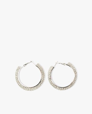  CECI - Khuyên tai dáng tròn đính pha lê tinh tế 