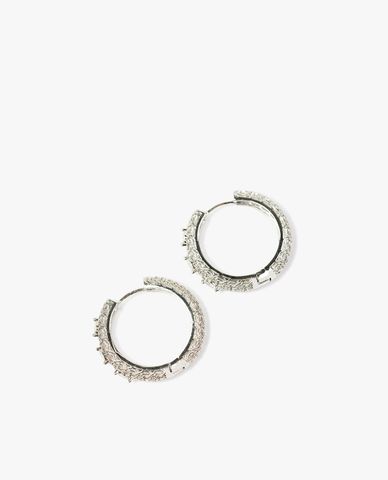  CECI - Khuyên tai tròn nạm đá tinh xảo lấp lánh 