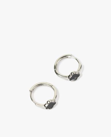  CECI - Khuyên tai dạng tròn phối cỏ bốn lá nhỏ xinh 