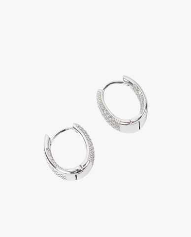  CECI - Khuyên tai nữ khoen tròn lớn đính đá sang trọng 