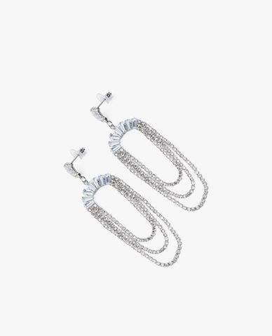  CECI - Khuyên tai nữ dáng thả nhiều vòng đính đá sang trọng 