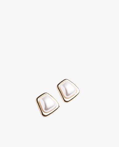  CECI - Khuyên tai nữ đính hạt dáng hình thang thanh lịch 