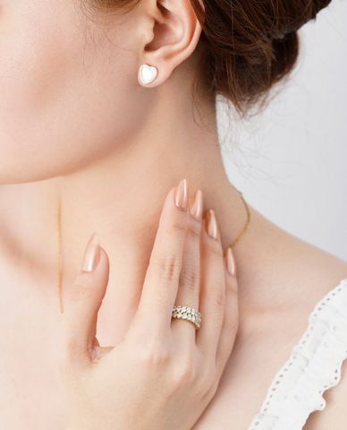  CECI - Khuyên tai nữ hình trái tim nhỏ nữ tính 