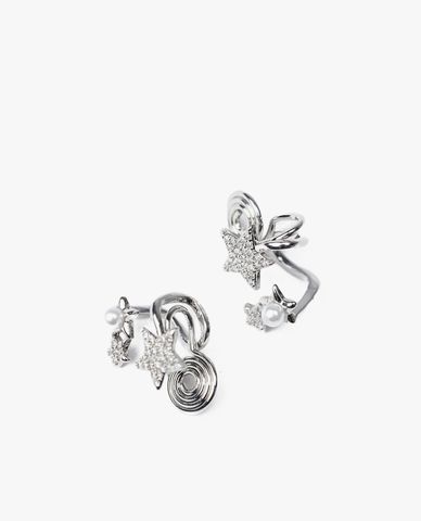  CECI - Khuyên tai nữ phối hình ngôi sao đính đá sang trọng 