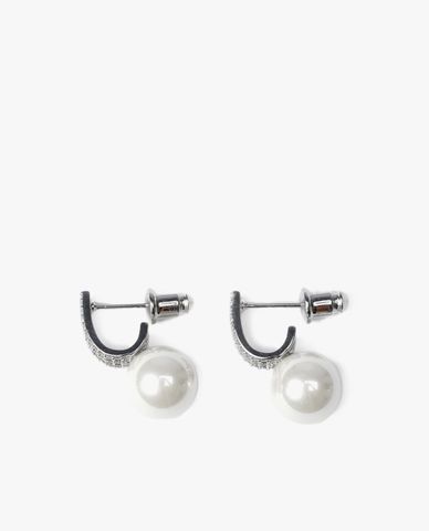  CECI - Khuyên tai nữ dáng hở đính ngọc trai thời trang 