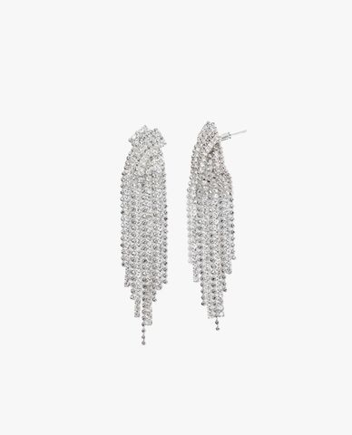  CECI - Khuyên tai nữ đính đá tua rua thời trang 