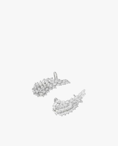  CECI - Khuyên tai nữ hình chiếc lá đính đá sang trọng 