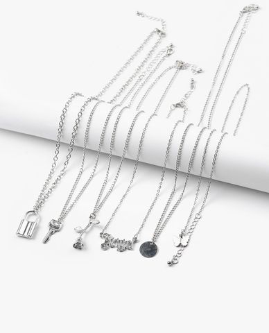  CECI - Pack 6 vòng cổ nữ kim loại thiết kế mặt dây độc đáo 