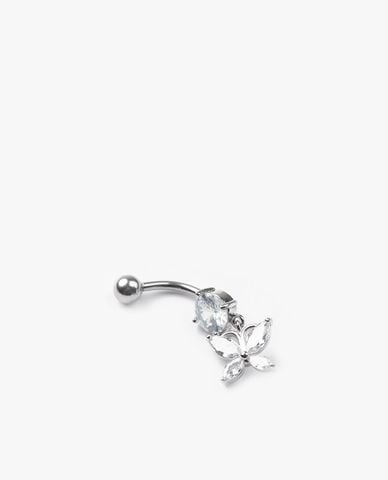  CECI - Khuyên rốn nữ phối cánh bướm đính đá dáng thả thời trang 