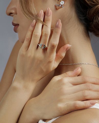  CECI - Nhẫn nữ dạng hở hình đuôi cá thời trang 