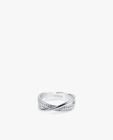  CECI - Nhẫn nữ đính đá đan chéo tinh tế 