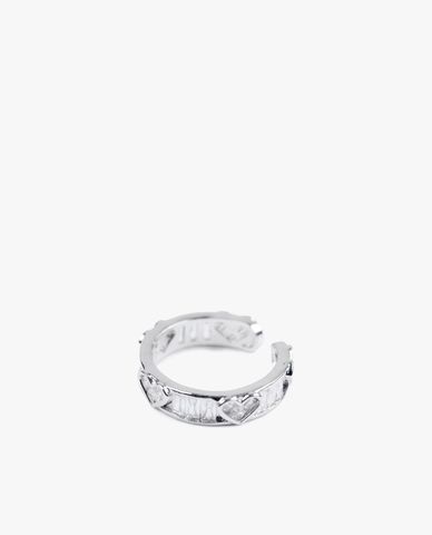  CECI - Nhẫn nữ dáng hở mặt trái tim đính đá 