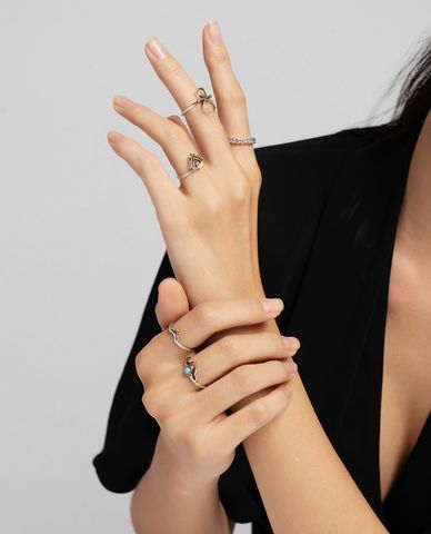  CECI - Pack 4 nhẫn nữ bản nhỏ thời trang 