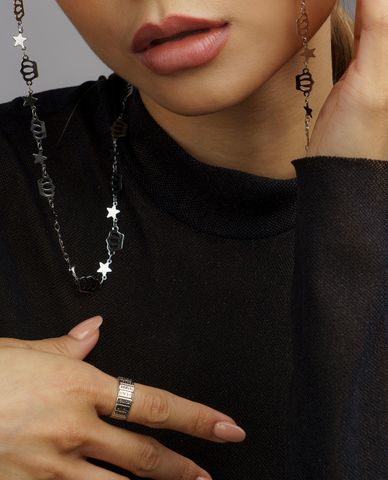  CECI - Nhẫn nữ dạng hở khắc chữ độc đáo 