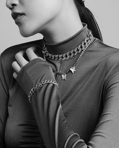  CECI - Vòng đeo tay nữ chuỗi xích đính đá thời trang 