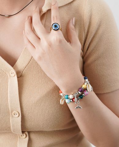  CECI - Vòng đeo tay nữ dạng chuỗi phối phụ kiện xinh xắn 