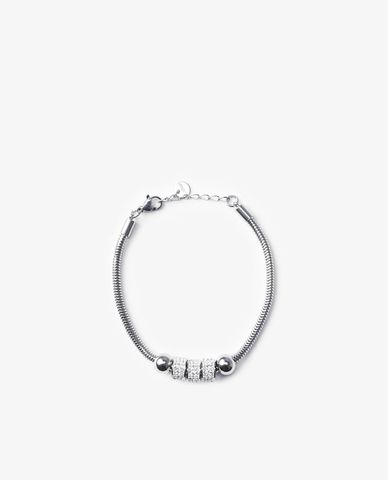  CECI - Vòng đeo tay nữ phom cứng phối charm đính đá 