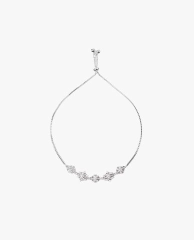  CECI - Vòng đeo tay nữ chuỗi xích phối mặt hoa tuyết đính đá 