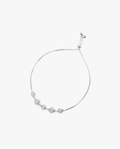  CECI - Vòng đeo tay nữ chuỗi xích phối mặt hoa tuyết đính đá 