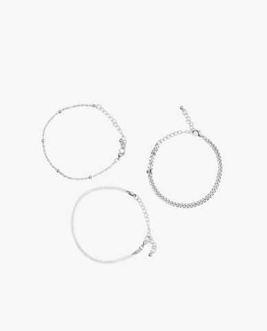  CECI - Set 3 vòng đeo tay nữ kim loại mắc xích hiện đại 