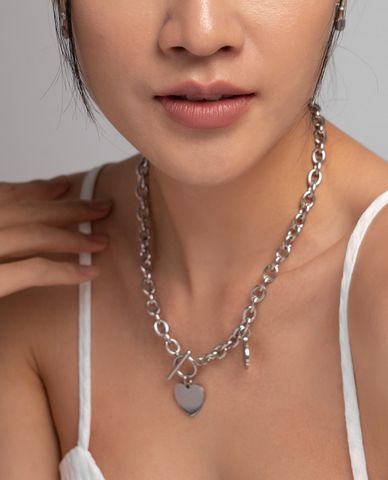  CECI - Dây chuyền nữ chuỗi xích mắc to cá tính 