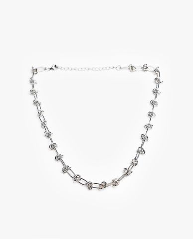  CECI - Dây chuyền nữ chuỗi xích mạ bạc cá tính 