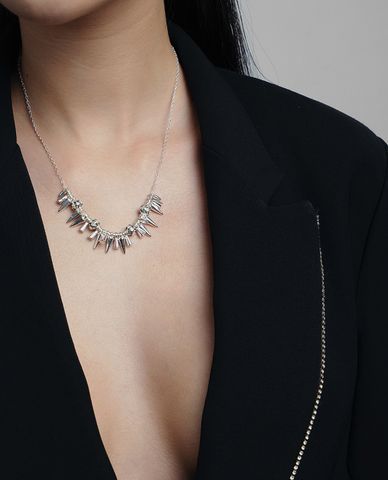  CECI - Dây chuyền nữ chuỗi xích mặt đinh tán cá tính 