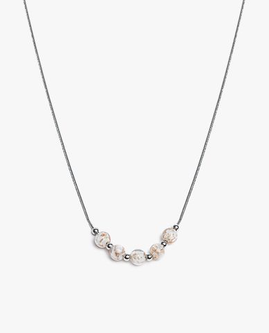  CECI - Dây chuyền nữ chuỗi xích phối chuỗi hạt tròn thời trang 