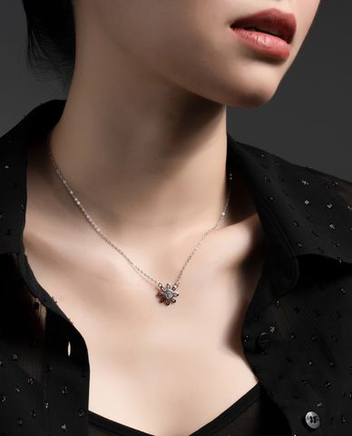  CECI - Dây chuyền nữ sợi mảnh mặt hình bông hoa nữ tính 