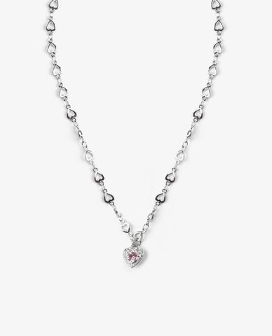  CECI - Vòng cổ nữ chuỗi trái tim phối mặt trái tim đính đá trẻ trung 