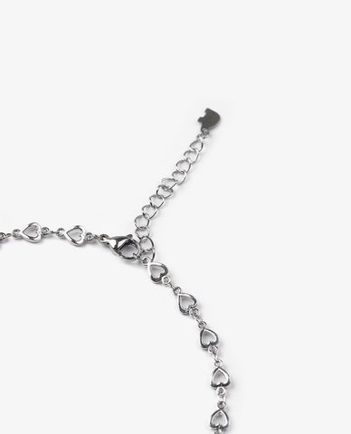  CECI - Vòng cổ nữ chuỗi trái tim phối mặt trái tim đính đá trẻ trung 