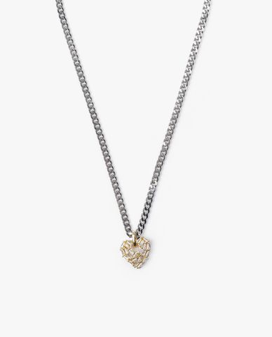  CECI - Vòng cổ nữ mắt xích phối mặt hình trái tim thời trang 