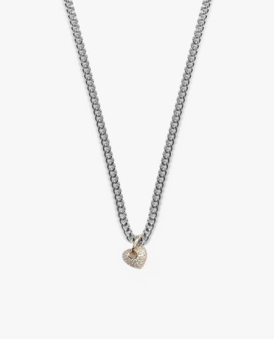  CECI - Vòng cổ nữ mắt xích phối mặt hình trái tim thời trang 