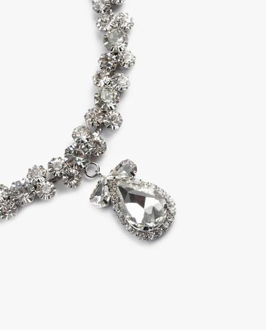  CECI - Vòng cổ nữ đính đá bản to phối chuỗi xích sang trọng 