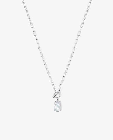  CECI - Vòng cổ nữ chuỗi xích lớn phối mặt ngọc thời trang 