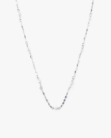  CECI - Vòng cổ nữ chuỗi xích mảnh phối ngọc trai thanh lịch 