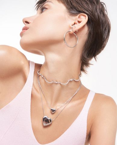  CECI - Vòng cổ nữ dáng uốn cong đính đá sang trọng 