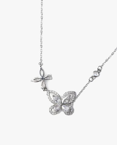  CECI - Vòng cổ nữ mắt xích phối mặt hình cánh bướm thời trang 