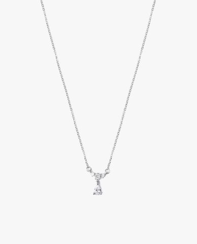  CECI - Vòng cổ nữ mắt xích bản nhỏ phối mặt đính đá sang trọng 