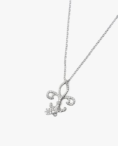  CECI - Vòng cổ nữ mắt xích phối mặt đính đá sang trọng 