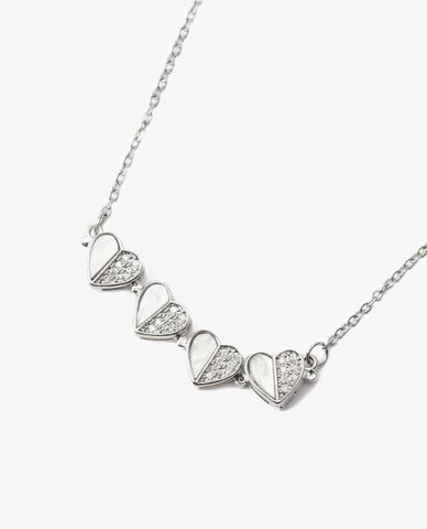  CECI - Vòng cổ nữ chuỗi xích nhỏ phối mặt hình trái tim 