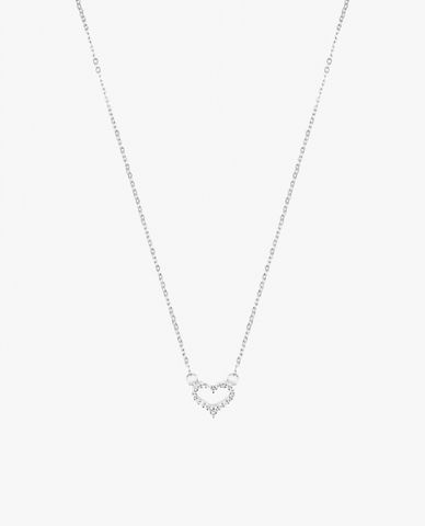  CECI - Vòng cổ nữ mặt trái tim mảnh đính đá nữ tính 