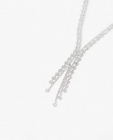  CECI - Vòng cổ nữ phối mặt đá rũ sang trọng 