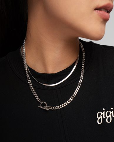  CECI - Dây chuyền nữ nhiều tầng chuỗi xích bản lớn thời trang 